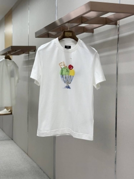 2026 フェンデイ 夏新着 サンデーシルケットコットン クルーネックTシャツ ドロップショルダー ブランド コピー