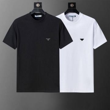 2026 プラダ 夏新着 クルーネック半袖Tシャツ 洗濯耐久性抜群 ヴィンテージ スタイリッシュ ブランド コピー