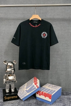2026 クロムハーツ 夏新着 快適フィット クルーネック半袖Tシャツ 欧州サイズ大きめ 洗濯耐久性抜群 ブランド コピー