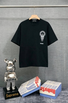 2026 クロムハーツ 夏新着 ラグジュアリー クルーネック半袖Tシャツ 欧州サイズ大きめ 柔らか肌触り型 ブランド コピー