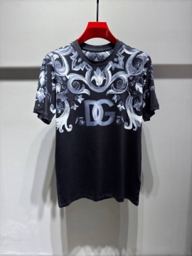 2026 ドルチェ＆ガッバーナ 夏新着 シルケットコットン クルーネック半袖Tシャツ リラックスオーバーシルエット ブランド コピー
