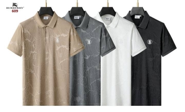 2026 バーバリー 夏新着 上質仕立て ポロカラー半袖Tシャツ 定番クルーネック ブランド コピー