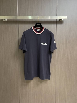 2026 モンクレール 夏新着 刺繍ロゴ クルーネック半袖Tシャツ デイリービジ...