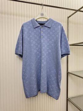 2026 ルイヴィトン 夏新着 レタリングジャカード ニット半袖Tシャツ シンプ...