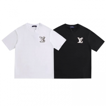 2026 ルイヴィトン 夏先行販売 ハイエンドカスタム クルーネック半袖Tシャツ...