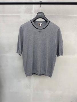 2026 ロエベ 夏新着 ジャカードウール ニット半袖Tシャツ リラックスオーバ...