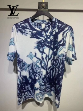 2026 ルイヴィトン 夏新着 シルケットコットン クルーネック半袖Tシャツ ゆ...