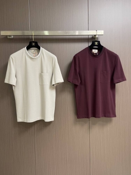 2026 エルメス 夏限定 刺繍グラデーション クルーネック半袖Tシャツ デイリ...