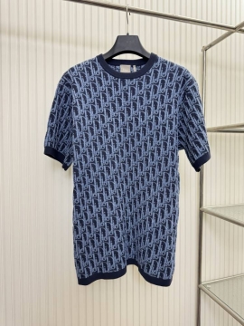 2026 ディオール 夏新着 オールオーバージャカード クルーネック半袖Tシャツ デイリービジカジカジュアル ブランド コピー