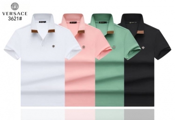2026 ヴェルサーチ 夏新着 ポロカラー半袖Tシャツ スタンダードシルエット ...