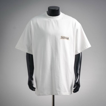 2026 バレンシアガ 夏新着 プリントアップリケ クルーネック半袖Tシャツ ゆ...