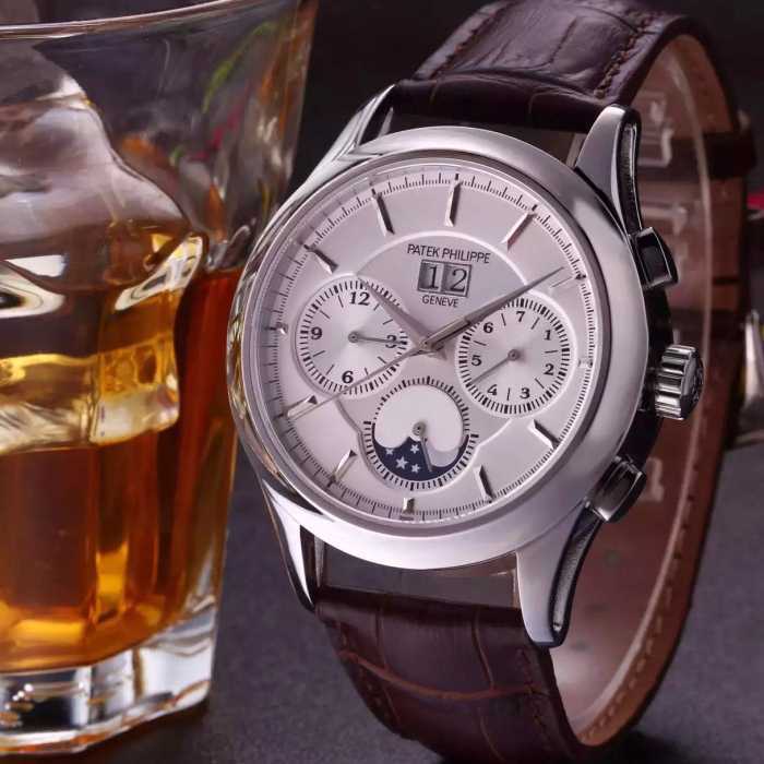 入手困難2020 Patek Philippe パテックフィリップ 全自動フライホイール機械 男性用腕時計 2色可選