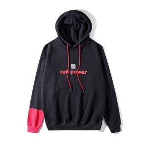 【18AW早期完売】オフホワイト偽物OffWhite超激得定番プリントメンズフード付きプルオーバーパーカーブラック、ホワイト