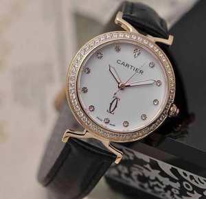 【激安】 2020 CARTIER カルティエ サファイヤクリスタル風防 オリジナル　クオーツムーブメント ダイヤベゼル 女性用腕時計 6色可選 211350
