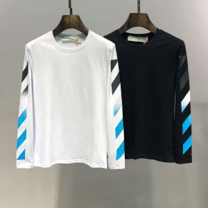 2020春夏のトレンド新商品 暑い今こそ活躍させたい OffWhite オフホワイト 長袖Tシャツ 2色可選