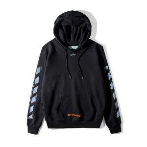 爆買い定番人気オフホワイトコピーOFFWHITEメンズフード付きプリント黒、白プルオーバーパーカー