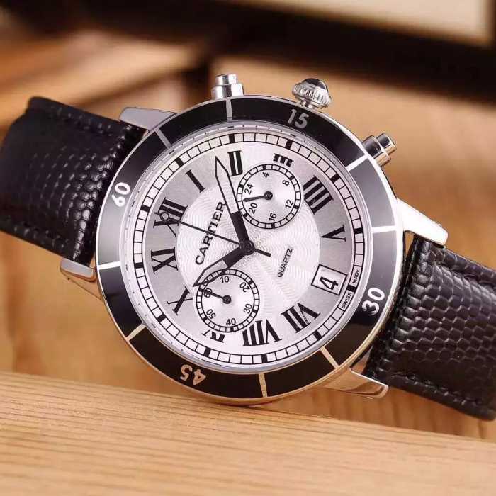 2020 CARTIER カルティエ個性的なデザ 5針クロノグラフ 日付表示 男性用腕時計 4色可選