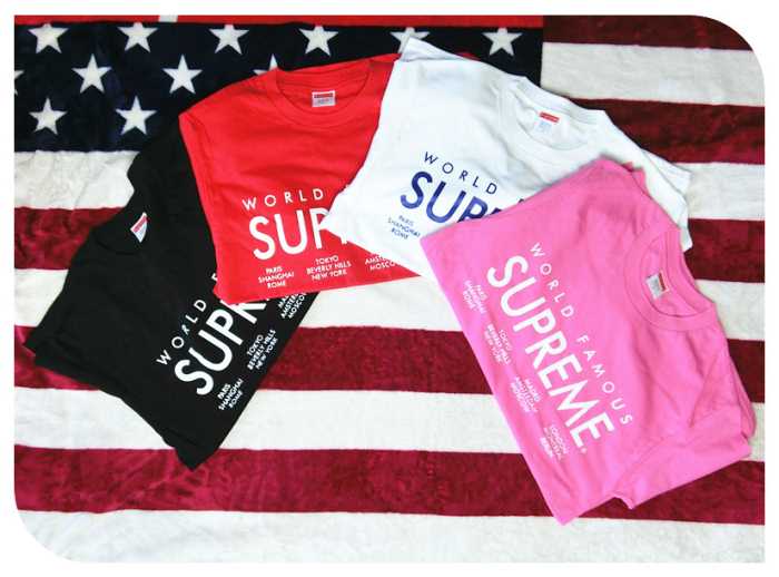 2020 Supreme International tee 人気 ランキング 半袖Tシャツ 4色可選 男女兼用