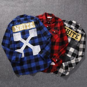 超目玉新作OffWhite 2020新品入荷オフホワイト 3色可選 チェックシャツ大人っぽく知的な