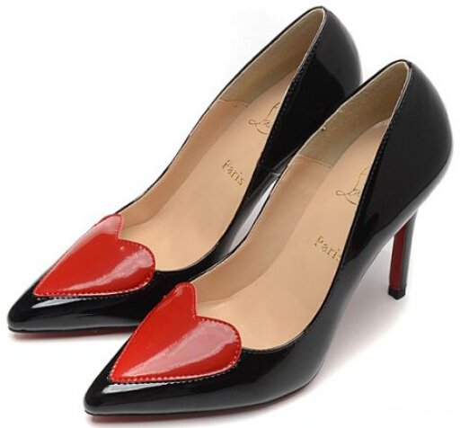 超美品 2020 Christian Louboutinクリスチャンルブタン エナメル革ハート型 ハイヒール ヒール高さ10CM