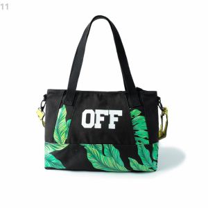 人気セール新作OffWhiteオフホワイト バッグ コピートートバッグメンズキャンバスショルダーバッグ大容量2WAYブラック