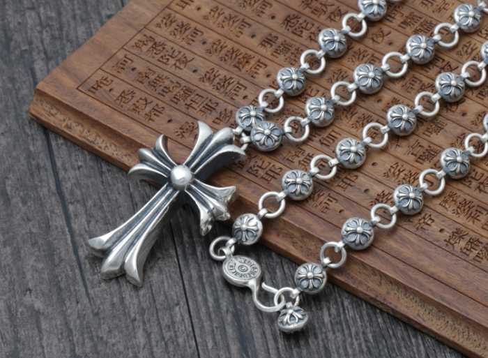 2020 海外セレブ定番愛用 クロムハーツ CHROME HEARTS シルバー925 ネックレス