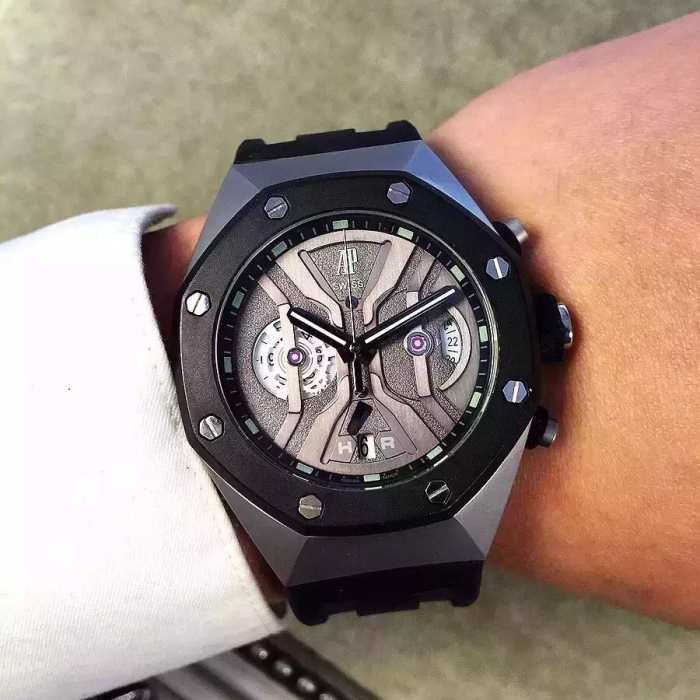 魅惑 2020 AUDEMARS PIGUET オーデマ ピゲ 44mm ラバー 上級ゴムテープ 男性用腕時計 多色選択可