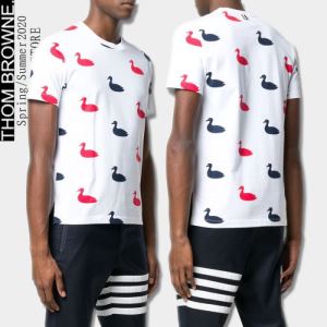 2色可選 スタイルアップ 半袖Tシャツ シンプルなファッション トムブラウン 2...