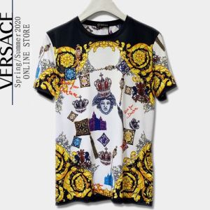 シンプルなファッション ヴェルサーチ VERSACE スタイルアップ 半袖Tシャツ 2020モデル