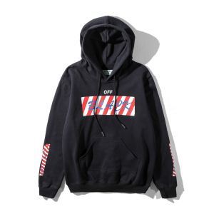 絶妙な新商品OffWhiteオフホワイトパーカー偽物フード付きプリントメンズプルオーバーパーカー