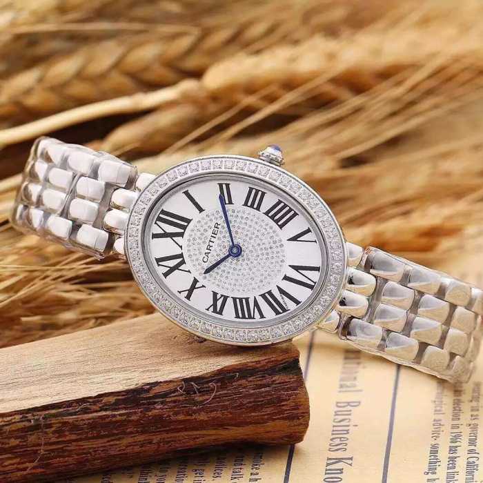 2020 CARTIER カルティエ 人気ブランド ダイヤベゼル 輸入 クオーツ ムーブメント 女性用腕時計 5色可選