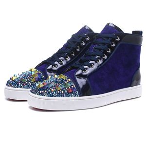 注目されるChristian Louboutinルブタン偽物ハイカットスニーカー上質な素材採用スパイクメンズシューズ