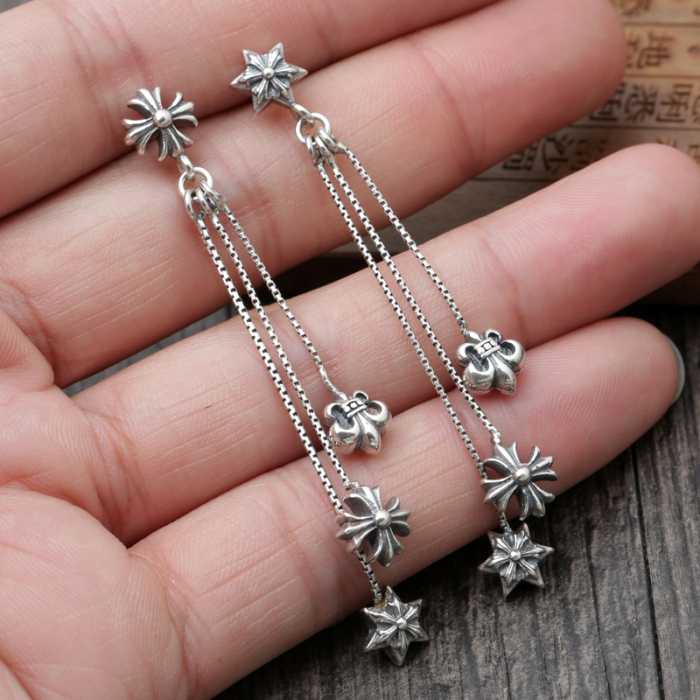 2020 存在感のある クロムハーツ CHROME HEARTS シルバー925 ロングピアス