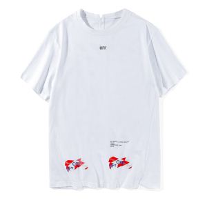 大人っぽく知的な半袖Tシャツ 2色可選 配色切替 OffWhite オフホワイト
