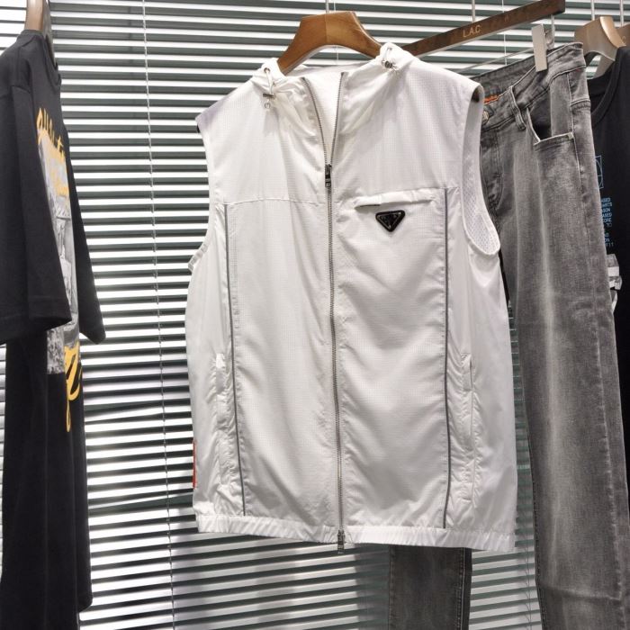 エレガントな雰囲気コレクションPRADA コピー プラダ ノースリーブジャケット コート 防寒性 2020愛らしい春の新作おすすめ