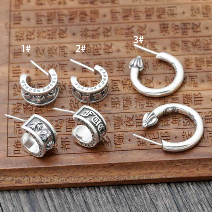 2020 高品質 クロムハーツ CHROME HEARTS シルバー925 ノンホールピアス