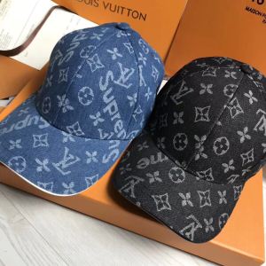 日本限定素材スーパーコピーシュプリームｘルイヴィトンデニムSUPREMEベースボ...