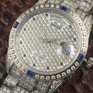 上質 ロレックス ROLEX 2020春夏 ダイヤ付き時計ケース ダイヤ付きベルト 3色可選