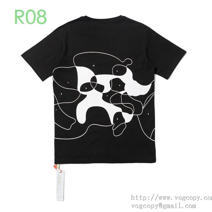 2色可選 2020モデル 半袖Tシャツ シンプルなファッション OffWhite ストリート感あふれ オフホワイト