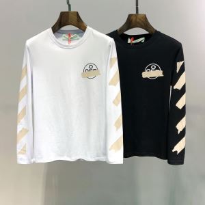 大人の可愛さを引き立て 2020年春夏流行ファッション OffWhite オフホワイト 長袖Tシャツ 2色可選