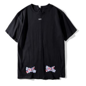 最終数量限り半袖Tシャツ OffWhite オフホワイト 2色可選縦には伸びにくい