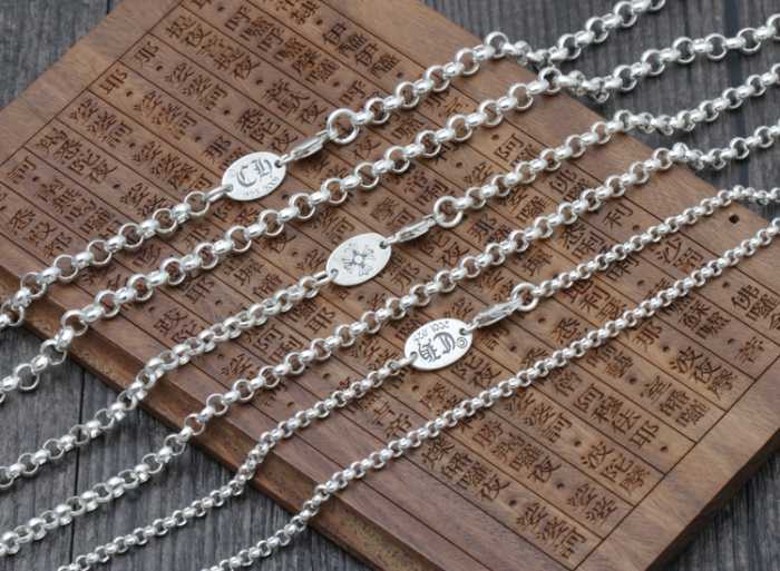 お買い得品 クロムハーツ CHROME HEARTS シルバー925絶妙なライン ネックレス