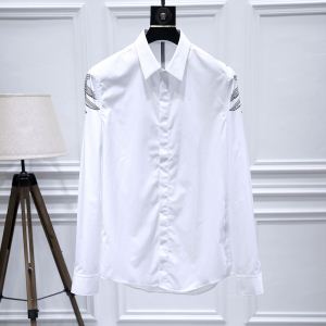 ジバンシー コピーGIVENCHYバックプリントオープンカラーシャツカジュアルシャツ白シャツワイシャツ長袖秋冬品質保証定番