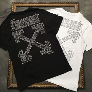 目前の注目ブランド 旬のアイテム華やかさ満点 オフホワイト半袖Tシャツ 2色可選OffWhite