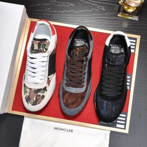 2020年春夏MONCLERコピー 芸能人 シューズ メンズファション モンクレール カモフラ レザー スニーカー 履き心地抜群 迷彩