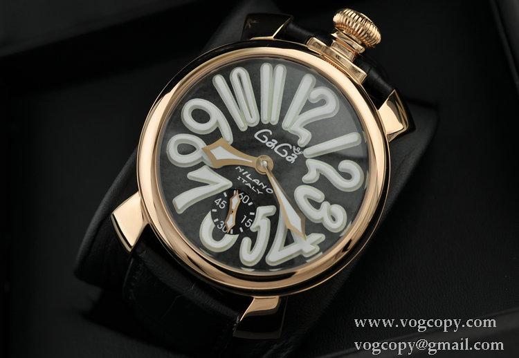 好感度あるGaGaMILANO ガガミラノ偽物 2針 機械式サファイヤクリスタル風防　腕時計
