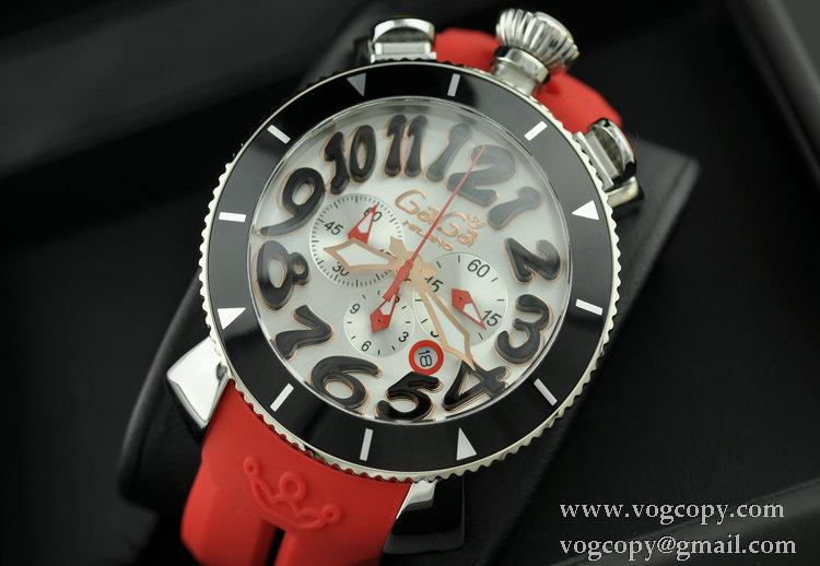 ガガミラノ腕時計 日本製クオーツ GaGaMILANO 男性用腕時計 6針 クロノグラフ日付表示 ステンレス回転ベゼル