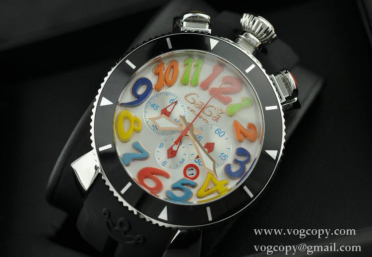 ガガミラノ腕時計 GaGaMILANO 日本製クオーツ ステンレス サファイヤクリスタル風防 6針クロノグラフ