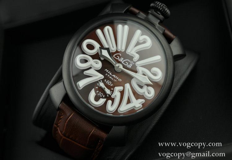 GaGaMILANO ガガミラノ腕時計 日本製クオーツ ホワイト インデックス ケース 2針 機械式手巻き夜光効果