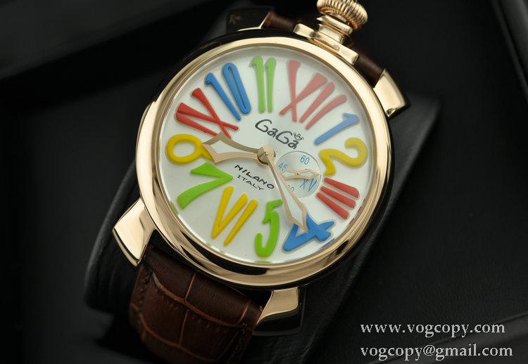 ガガミラノ腕時計 GaGaMILANO マヌアーレ クロノ 48 SSPVD サファイヤクリスタル風防 日本製クオーツ